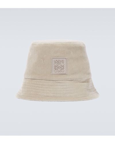 Loewe Anagram Corduroy Bucket Hat - Natural