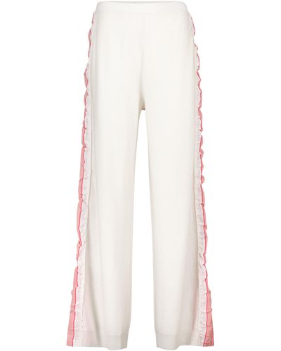Stella McCartney Monogram Virgin Wool Sweatpants - White