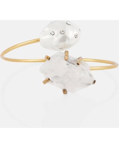 Erdem Pearl Gold-plated Brass Bracelet - White