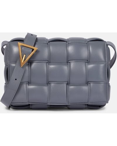Bottega Veneta Padded Cassette Leather Shoulder Bag - Grey