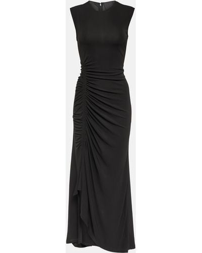 Givenchy Draped Crepe Midi Dress - Black
