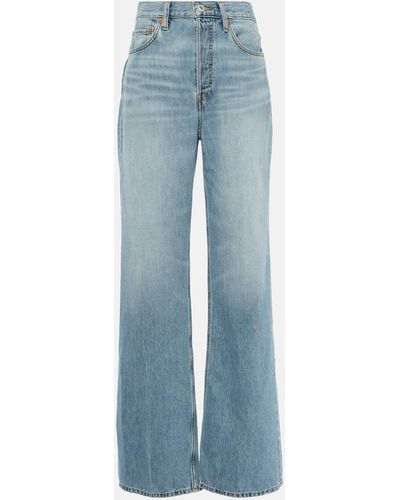 RE/DONE '70s High-rise Wide-leg Jeans - Blue