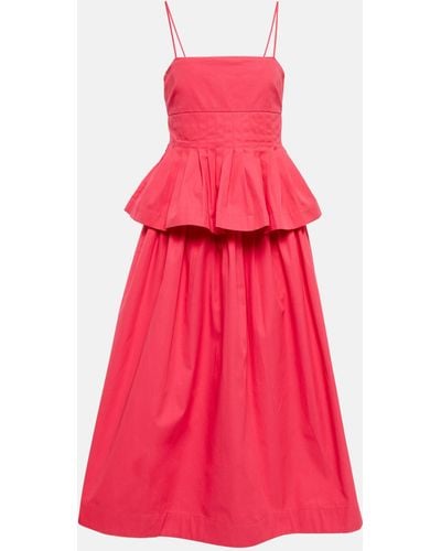 Co. Pleated Tton Midi Dress - Pink