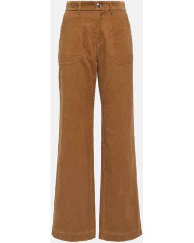 A.P.C. Seaside High-rise Straight Jeans - Brown