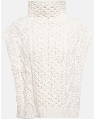Polo Ralph Lauren Cable-knit Wool And Cashmere Sweater Vest - White