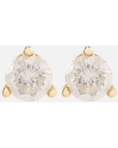 STONE AND STRAND 14kt Gold Earrings With Diamonds - White