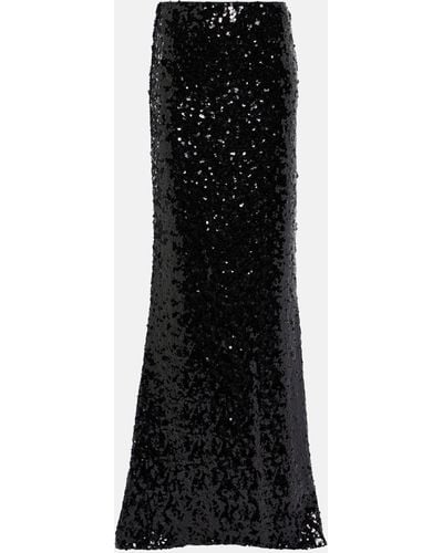 Dolce & Gabbana Sequined Maxi Skirt - Black