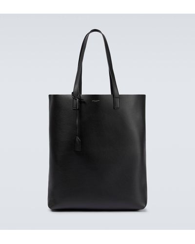 Saint Laurent Bold Leather Tote Bag - Black
