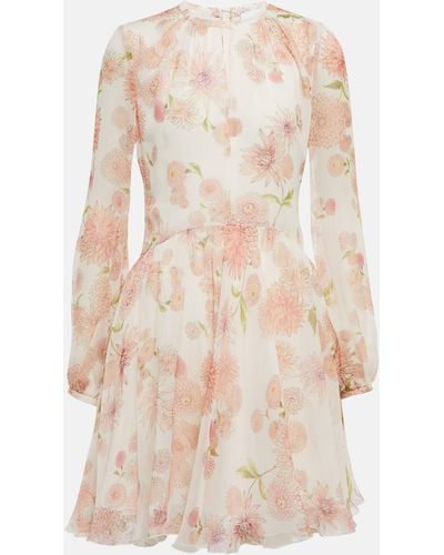 Giambattista Valli Floral Mini A-line Dress - Pink