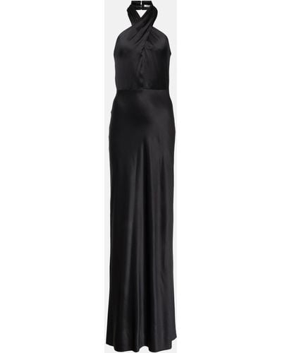 Veronica Beard Alberta Silk-blend Maxi Gown - Black