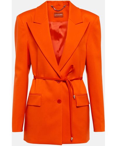Altuzarra Fenice Wool Blazer - Orange