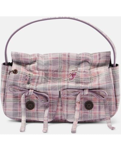 Acne Studios Atroska Tea Towel Micro Leather Shoulder Bag - Pink