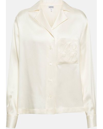 Loewe Luxury Pyjama Blouse In Silk For - White