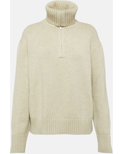 Loro Piana Turtleneck Cashmere Sweater - Natural