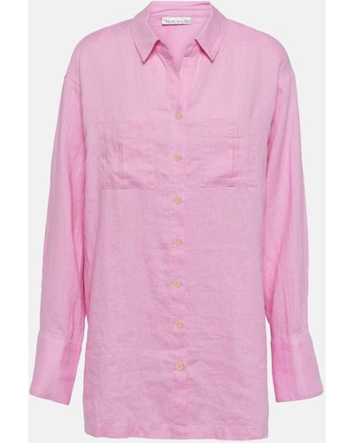 Heidi Klein Marina Cay Linen Shirt - Pink