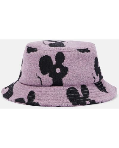 JW Anderson Logo Wool-blend Bucket Hat - Purple