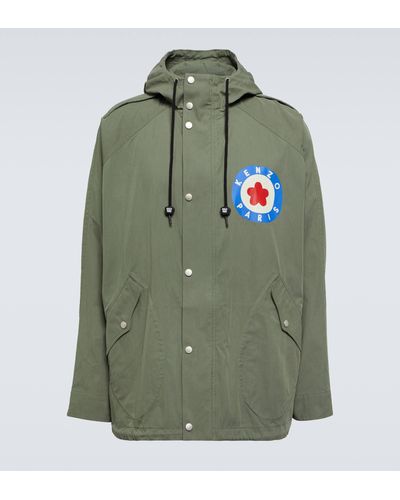 KENZO Boke Flower Cotton-blend Parka - Green