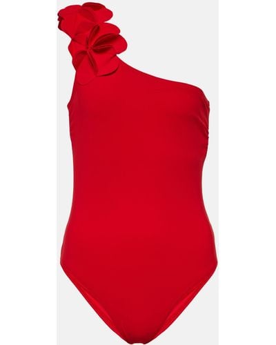 Karla Colletto Tess One-shoulder Swimsuit - Red