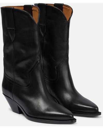 Isabel Marant Dahope Leather Boots - Black