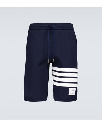 Thom Browne 4-bar Jersey Shorts - Blue