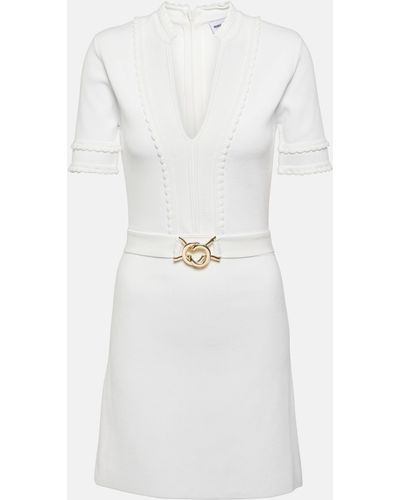 Rebecca Vallance Lela Ribbed Knit Minidress - White