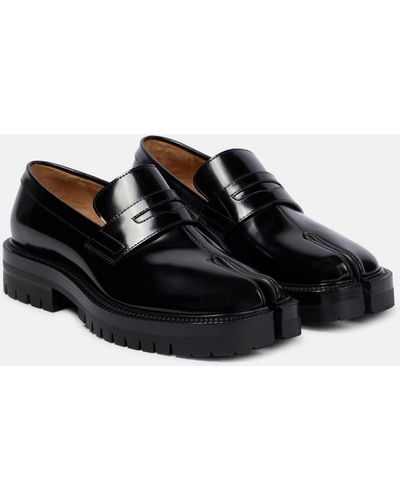Maison Margiela Tabi Leather Loafers - Black