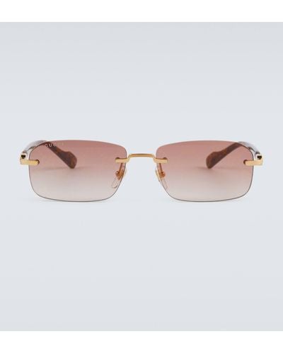 Gucci GG Rectangular Sunglasses - Pink