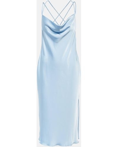 ROTATE BIRGER CHRISTENSEN Bridal Grace Satin Midi Dress - Blue