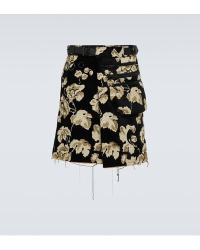 Undercover Floral Jacquard Skirt - Black