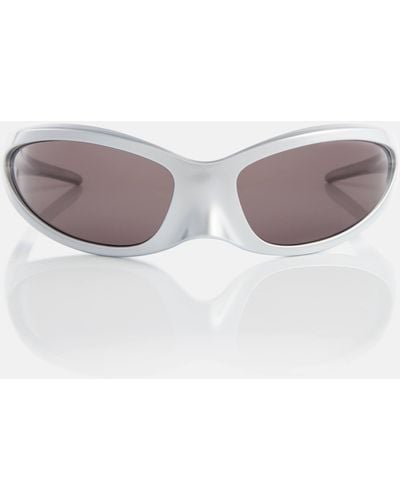 Balenciaga Skin Oval Sunglasses - Grey