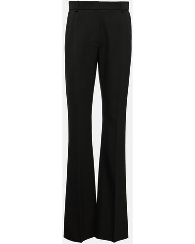 Valentino Virgin Wool Straight Pants - Black