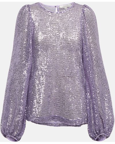 Dorothee Schumacher Sparkling Moment Sequined Blouse - Purple