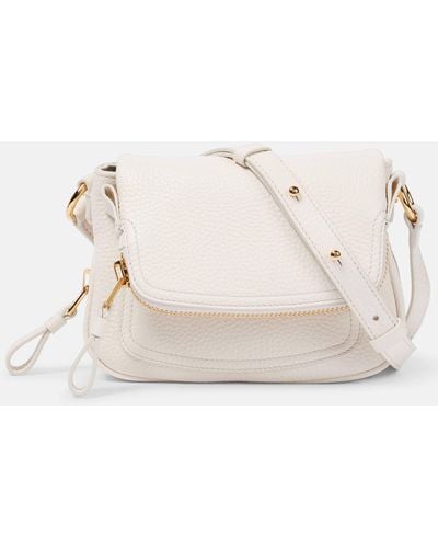 Tom Ford Jennifer Mini Leather Shoulder Bag - Natural