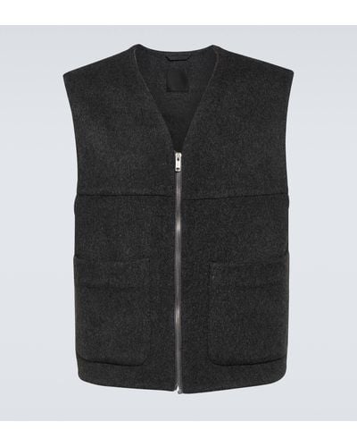 Givenchy Cashmere And Wool Zipped Vest - Black