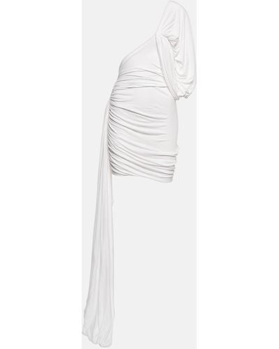 Rick Owens One-shoulder Draped Minidress - White