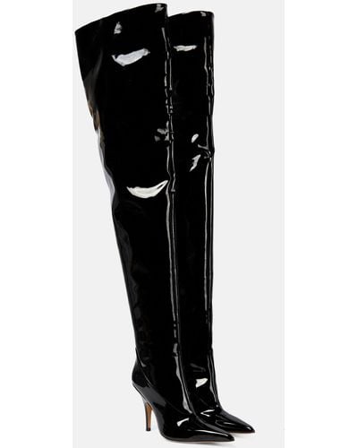 Gia Borghini Gia 33 Patent Leather Over-the-knee Boots - Black