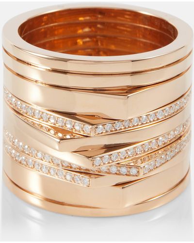 Repossi Antifer 18kt Rose Gold Ring With Diamonds - Metallic