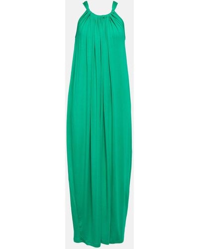 Velvet Cheyenne Jersey Maxi Dress - Green