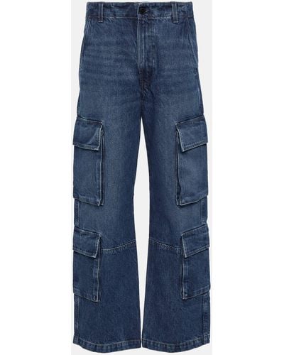 Citizens of Humanity Delena Mid-rise Wide-leg Cargo Jeans - Blue