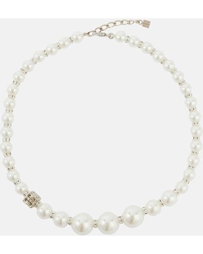 Givenchy Swarovski®-embellished Faux Pearl Necklace - White