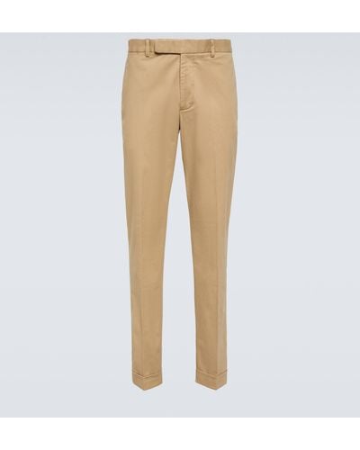 Polo Ralph Lauren Cotton-blend Straight Pants - Natural