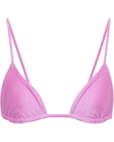 JADE Swim Via Triangle Bikini Top - Pink