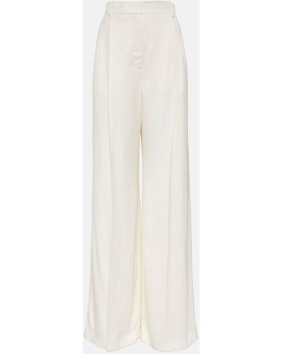 Alexander McQueen High-rise Wide-leg Suit Pants - White