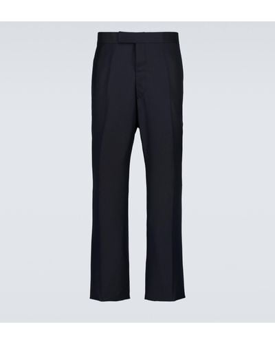 Thom Browne Super 120s Wool Twill Pants - Blue