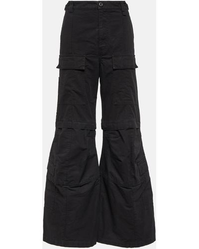 Balenciaga Cotton Cargo Pants - Black