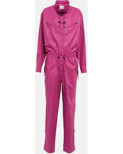 Isabel Marant Franca Cotton Jumpsuit - Pink