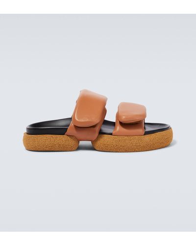 Dries Van Noten Leather Platform Sandals - Brown