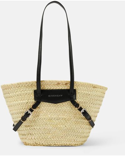Givenchy Voyou Small Raffia Basket Bag - Natural