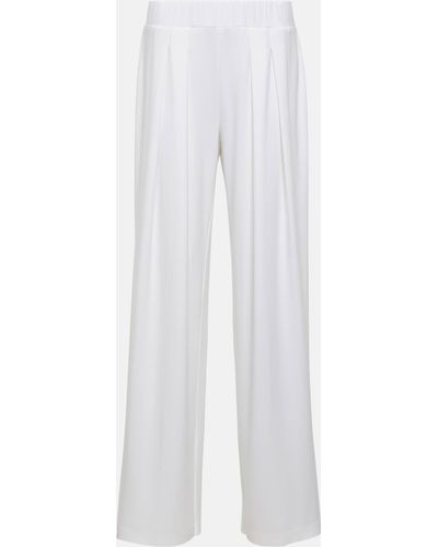 Norma Kamali Low-rise Wide-leg Pants - White