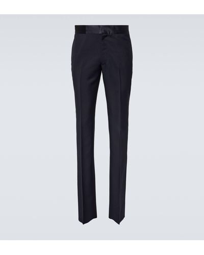 Givenchy Wool And Mohair Suit Pants - Blue